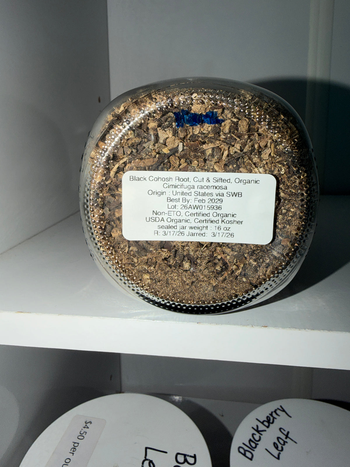 Black Cohosh Root - Organic