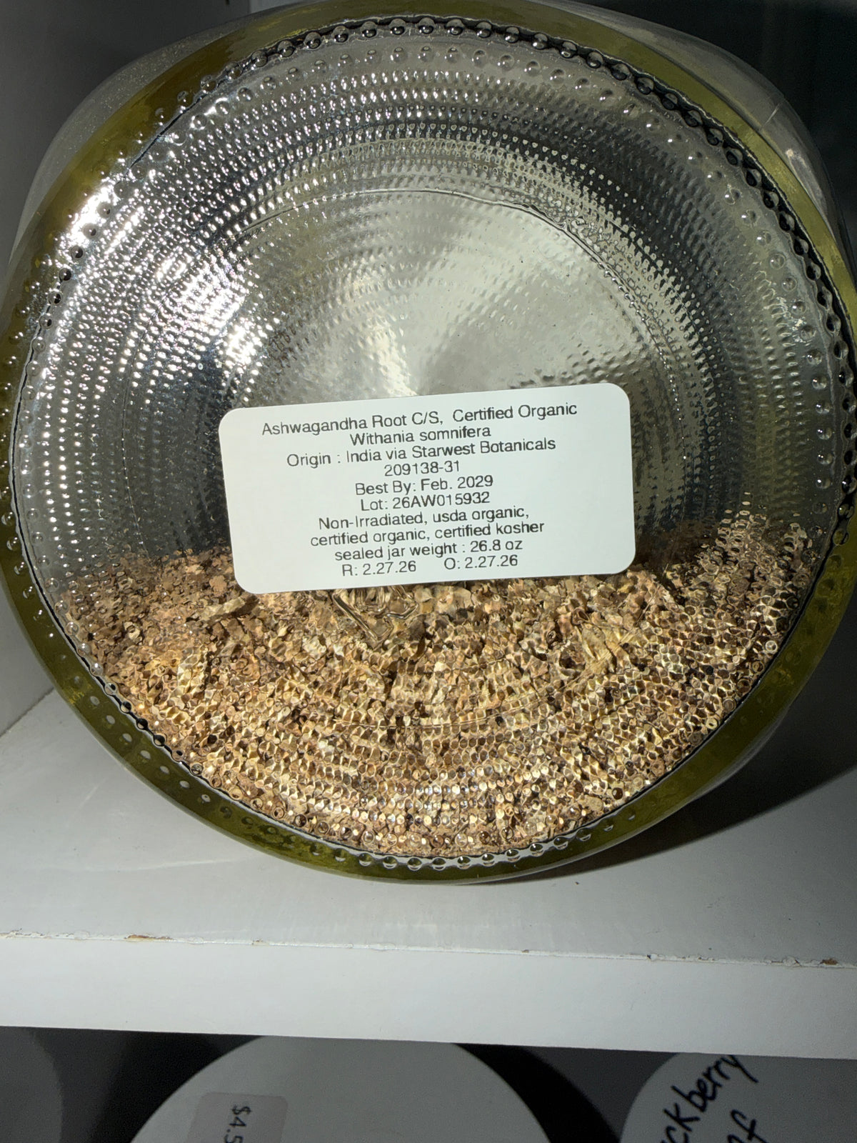 Ashwagandha Root, Organic