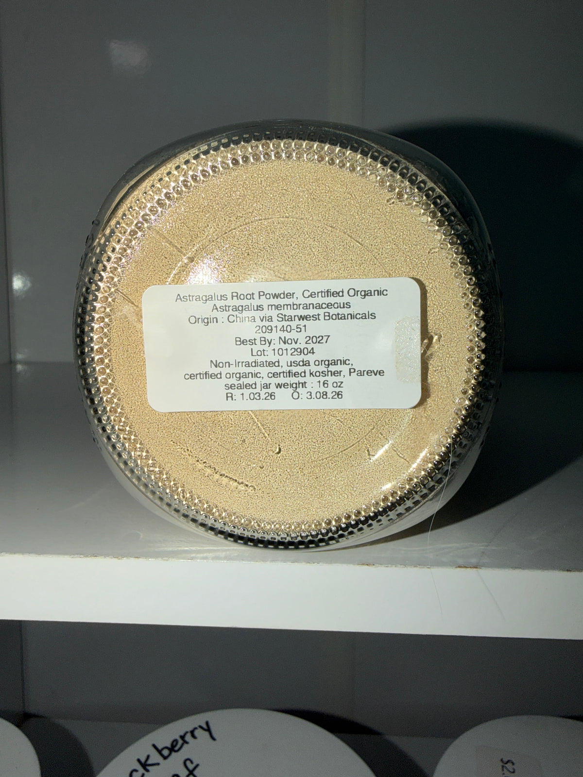 Astragalus Root Powder, Organic