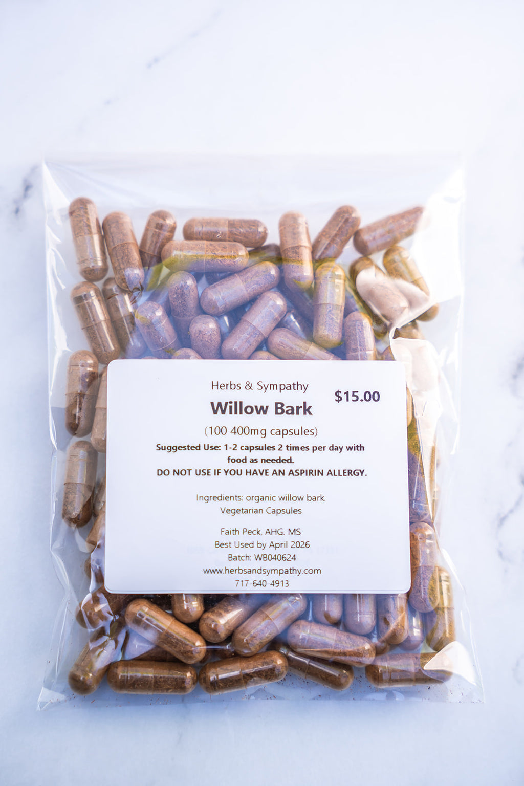 Willow Bark Capsules image 0