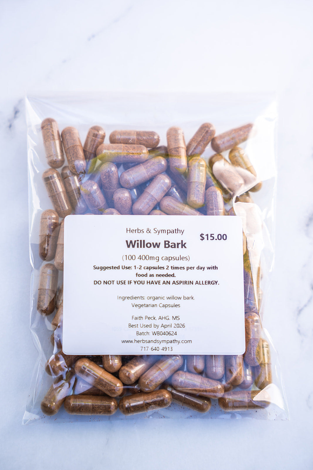 Willow Bark Capsules image 0